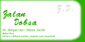 zalan dobsa business card